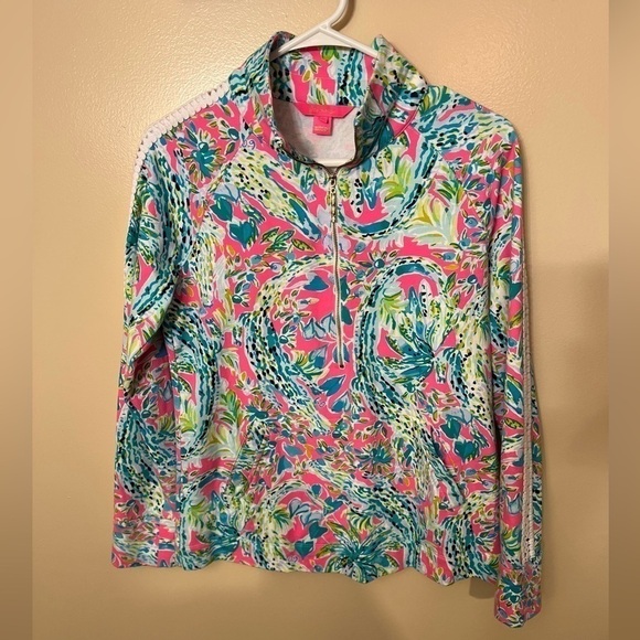 Lilly Pulitzer Skipper Popver Multi Snap Back Sz S EUC - Picture 7 of 10